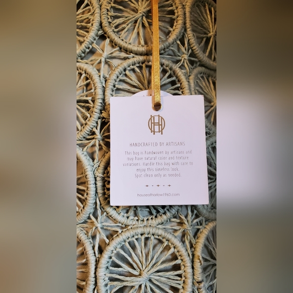 House of Harlow 1960 Rattan Woven Bucket Bag Nwt - Picture 6 of 13